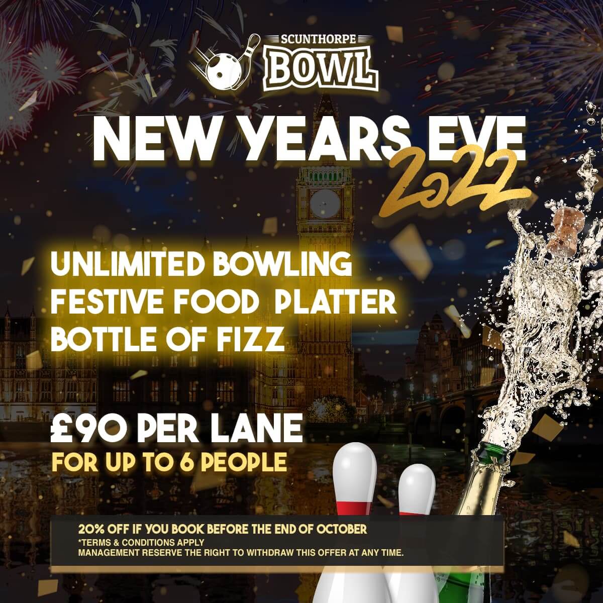 SCUNTHORPE BOWL NEW YEARS EVE PACKAGE Scunthorpe Bowl